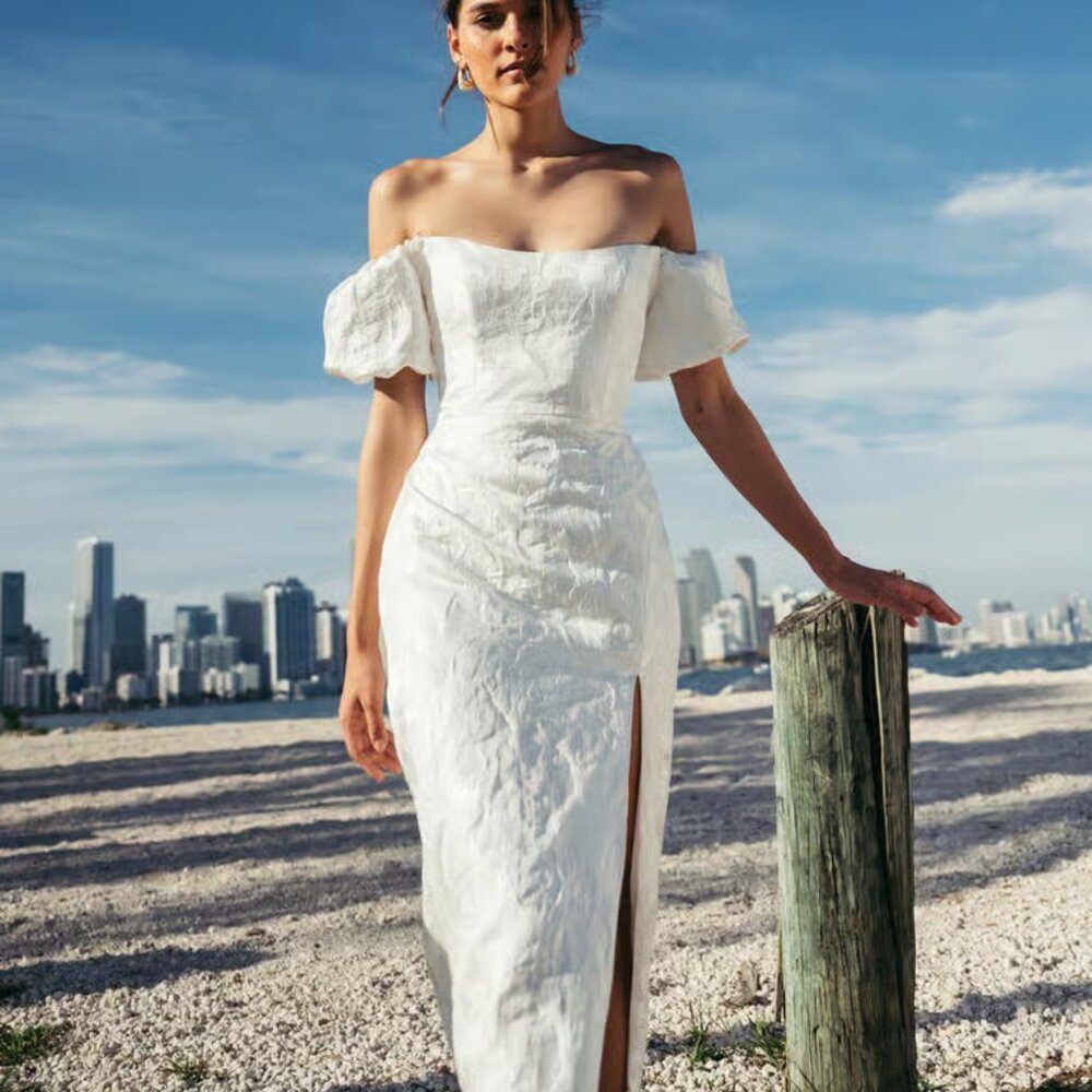 Jenny Yoo Marilyn Little White Dress - Size 12 | NWT Bridal, Engagement, Rehears